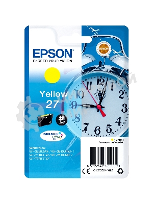 Картридж струйный Epson T2704 (C13T27044022/C13T27044020) желтый, 300 стр., для WF7110/7610/7620 (300стр.)