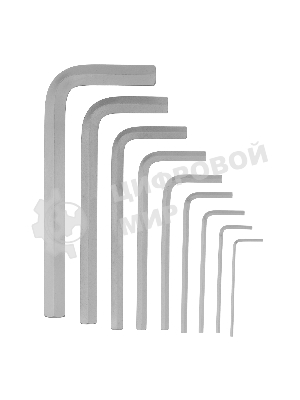 Набор ключей имбусовых Сибртех HEX, 1,5-10 мм, CrV, 9 шт.