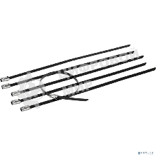 Стяжка кабельная Rexant (07-0308-5) стальная (304) с полимерным покрытием 300x4,6мм (50 шт/уп)