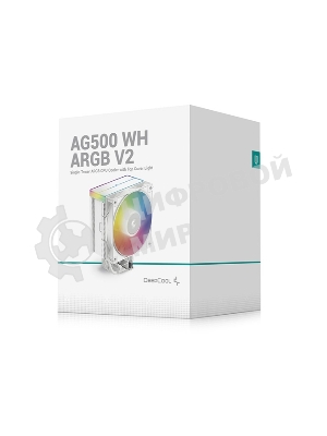 Кулер для процессора DEEPCOOL AG500 WH ARGB V2 белый 120мм алюминий+медь 1850rpm 29.4db 4-pin 240W 155мм