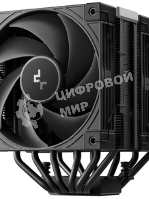 Кулер для процессора DEEPCOOL AK620 G2 LGA1851/1700/1200/115X/AM5/AM4 (8шт/кор, TDP 260W, PWM, DUAL Fan 120мм, 6 тепл. трубок, Copper Base, Wood-grain top cover, черный) RET (R-AK620G2-BKNNMN-GJD)