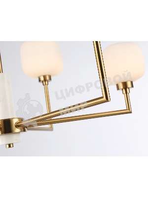 Люстра Ambrella light LH53015/6 BS/FR латунь/белый матовый G9*6 max 40W D690*680