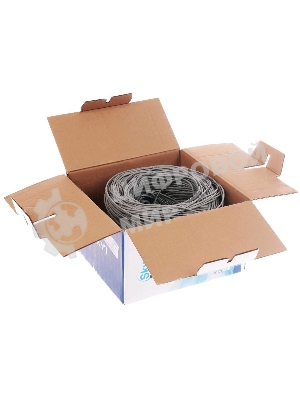 Кабель SkyNet Light UTP indoor 2x2x0,46, медный, FLUKE TEST, кат.5e, однож., 305 м, box, серый