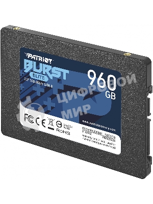Накопитель SSD Patriot Burst Elite, 960Gb, SATA, 2.5