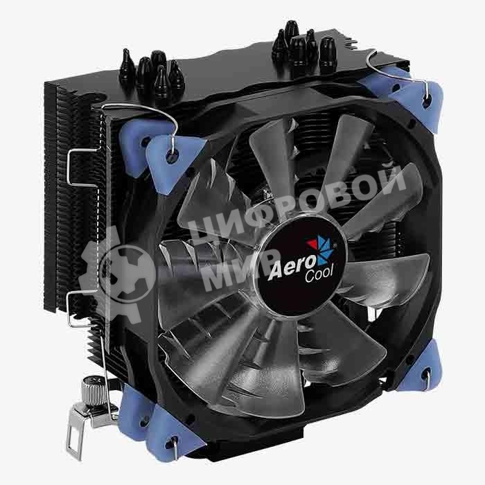 Кулер для процессора AeroCool / Formula Verkho 5 Dark черный, 120 мм, алюминий/медь, 2000 об/мин, 27 дБ, 4 pin, 150 Вт, 156.5 мм