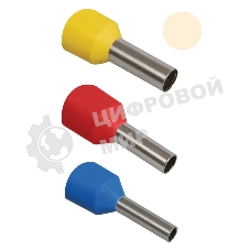 Наконечник-гильза изол. Е1012 10 кв.мм (уп. 100 шт) IEK UGN10-010-07-12