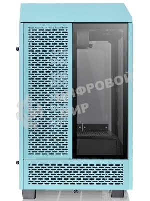 Компьютерный корпус Thermaltake The Tower 100 Turquoise черный без БП miniITX 1x120мм 3x140мм 2xUSB 3.0 audio bott PSU