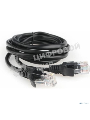 Патч-корд CCA light UTP Гарнизон PC-UTP-5e-1.5-BK кат.5e, 1.5м, литой, многожильный черный