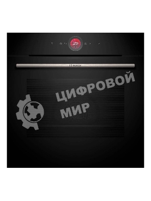Встраиваемый духовой шкаф с 14 режимами нагрева,контроль температуры от 30 °C до 300 °C,объем 71 л,Eco Clean Direct,TFT сенсорный дисплей,дверь с SoftClose и SoftOpen, Bosch Assist,система очистки пиролитическая,черный