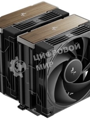 Кулер для процессора DEEPCOOL AK620 G2 LGA1851/1700/1200/115X/AM5/AM4 (8шт/кор, TDP 260W, PWM, DUAL Fan 120мм, 6 тепл. трубок, Copper Base, Wood-grain top cover, черный) RET (R-AK620G2-BKNNMN-GJD)