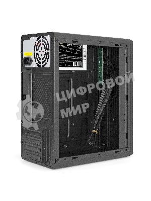 Корпус ExeGate BAA-503-AAA400, Mini-Tower, чёрный, 1 x 80/90 мм, БП 400 Вт