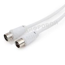 Кабель телевизионный Cablexpert, CCV-515-W-5M, Coaxial M/F, белый, 5м