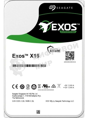 Жесткий диск Seagate 16Tb, ST16000NM002G, SAS Exos X16, 7200 rpm, 256Mb buffer