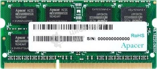 Оперативная память Apacer, DDR3, 8GB (1x8GB), 1600MHz, CL11, SO-DIMM