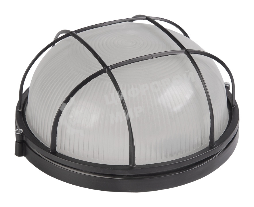 Светильник НПП 1102 100Вт Е27 IP54 черный/круг с реш. LNPP0-1102-1-100-K02 IEK