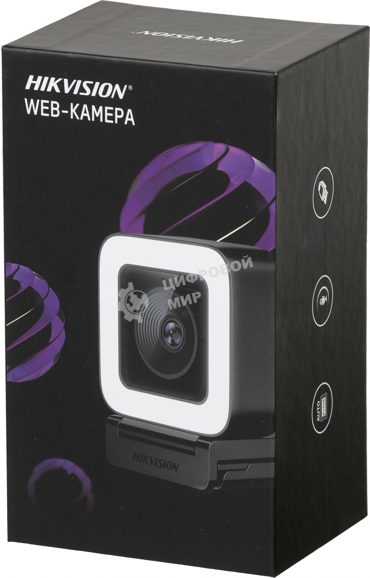 Веб-камера Hikvision DS-U04 4MP CMOS Sensor,0.1Lux @ (F1.2,AGC ON),Built-in Mic USB 2.0,2560*1440@30/25fps,3.6mm Fixed Lens