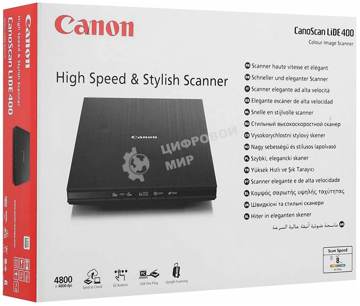 Планшетный сканер Canon CanoScan LiDE 400 (2996C010), (A4, CIS, 4800x4800dpi, ч/б 8 стр/мин,цв. 8 стр/мин, 48bit, 48bit, USB 3.0)