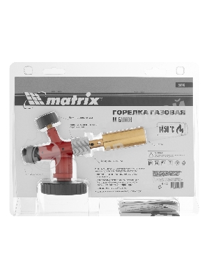 Горелка Matrix профессиональная на газовый баллон пьезоподжиг металл. корпус