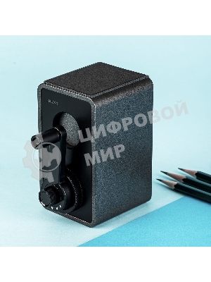 Точилка для карандашей механическая Deli 71160Black, 1 отверстие, пластик, черный