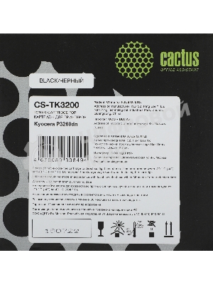 Картридж лазерный Cactus CS-TK3200 (TK-3200) черный (40000 стр.) для Kyocera P3260dn