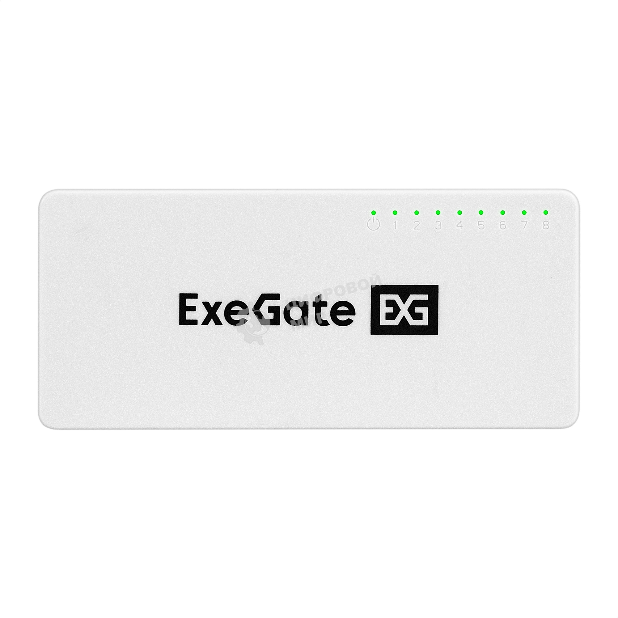 Коммутатор неуправляемый ExeGate EDGS-1008C (8-портовый гигабитный UTP 10/100/1000 Base-T, с функцией энергосбережения (EEE), настольный/настенный)