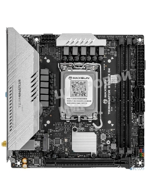 Материнская плата Maxsun MS-Terminator B760ITX D4 WIFI V3 (Socket 1700, mini-ITX, 2*DDR4(64Gb), DP/HDMI, 4*SATA3,  2*M.2, 1xPCI-E 5.0 x16, 4*USB 3.2, 1*Type-C,  LAN 1*2.5G,  RTL)