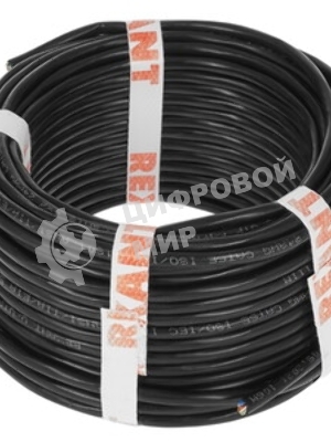Кабель UTP Rexant 4PR 24AWG, CU (медь), cat.5e, 100 МГц, PE, черный, OUTDOOR, бухта 25 м