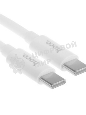 Кабель HOCO (6931474783264) силикон 1м USB 3.0A PD 60W для Type-C Type-C белый 1 м