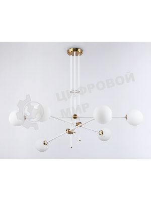 Светитльник Ambrella Light TR2521/6 WH/BS белый/латунь G9/6 max 10W D970*750