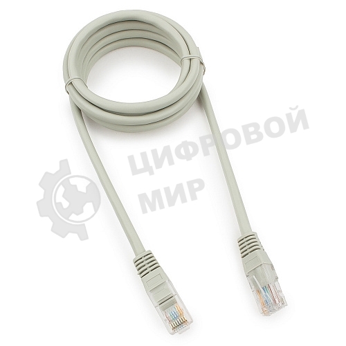 Патч-корд медный UTP Cablexpert PP10-1.5M cat.5e, 1.5м, литой, многожильный, серый