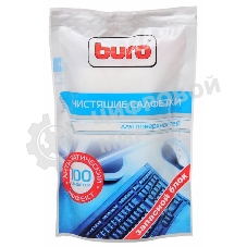 Салфетки Buro BU-Zsurface, 100 шт для поверхностей мягкая упаковка 100шт влажных