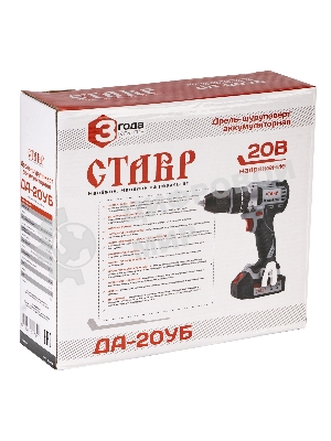 Дрель-шуруповерт СТАВР ДА-20УБ, 20 В, 0 Ач, 40 Нм, щеточный