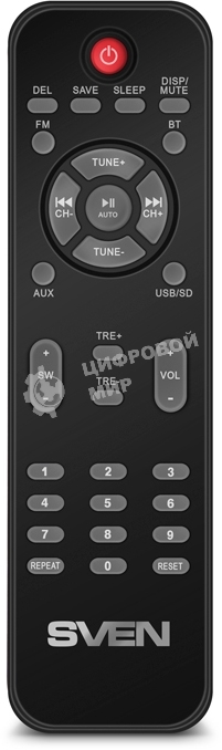 Акустическая система 2.1 SVEN MS-2080/70 Watt/~220V 50Hz/FM-тюнер, USB/SD, дисплей/BLUETOOTH/ПДУ/Black