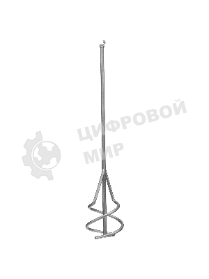 Миксер для строительных смесей Сибртех 60х8х400 мм, шестигранный хвостовик