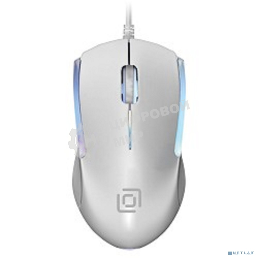 Мышь проводная Oklick 245M белый, 1000 dpi, USB, кнопки - 3