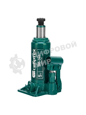 Домкрат гидравлический Сибртех бутылочный, 5т, 180-340 мм