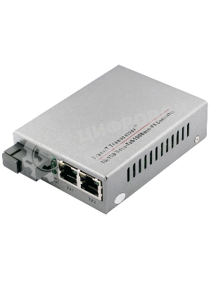 Медиаконвертер OSNOVO OMC-100-21S5b FE, 2*10/100Base-T, 1 оптический порт (SC, tx1550нм/rx1310нм) 100Base-FX, до 20 км