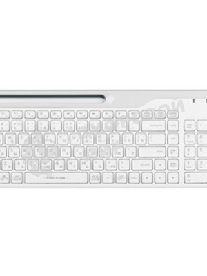 Клавиатура беспроводная A4Tech Fstyler FBK25, USB, Bluetooth/Радиоканал, белый/серый