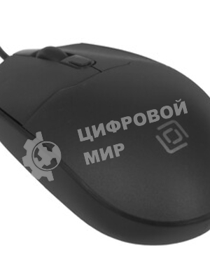 Мышь проводная Oklick 147M черный, 1600 dpi, USB, кнопки - 3
