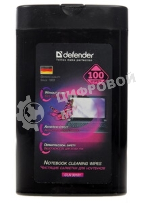 Чистящие салфетки Defender ECO для поверхностей офисной техники, (не применять для ЖК- экранов!)/туба/100 шт/Россия