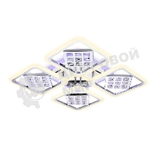 Светильник Ambrella light FA288/4 CH хром 116W 750*750*80 (ПДУ РАДИО 2.4G)