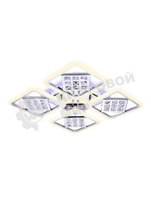 Светильник Ambrella light FA288/4 CH хром 116W 750*750*80 (ПДУ РАДИО 2.4G)