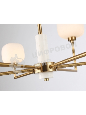Люстра Ambrella light LH53015/6 BS/FR латунь/белый матовый G9*6 max 40W D690*680