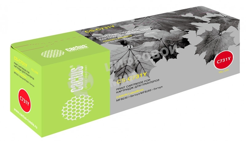 Картридж лазерный Cactus CS-C731Y желтый (1800 стр.) для Canon LaserBase MF8230 i-Sensys/MF8280 i-Sensys