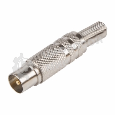 Разъем Rexant штекер TV никелированный c пружиной (100 шт./уп.)