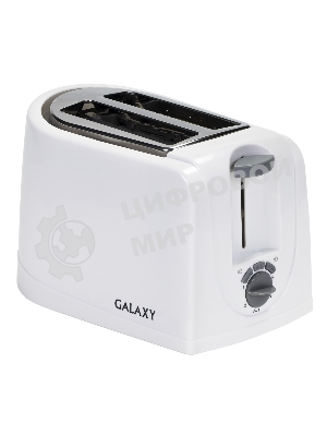 Тостер Galaxy GL 2906, белый, пластик, 850 Вт