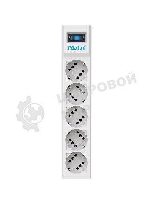 Сетевой фильтр ZIS PILOT Surge protector Pilot SG5 5 outlets (GP), 10A/2.2kVt, automatic circuit-breaker, 5 m
