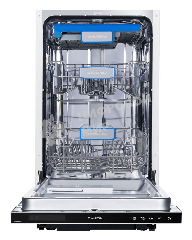 Встраиваемая посудомоечная машина Maunfeld MLP-08IM, черный, 44.8 см, 10 компл., 47 дБ, класс A++