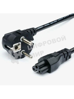 Кабель питания GoPower евровилка CEE 7/7-IEC 320 C5 1.8м ПВХ 0.75мм черный (1/10/160)