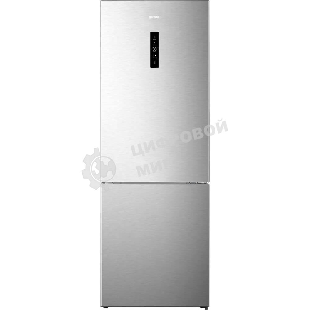 Холодильник Gorenje NRK720EAXL4 серый двухкамерный 347/109л морозилка снизу, No Frost